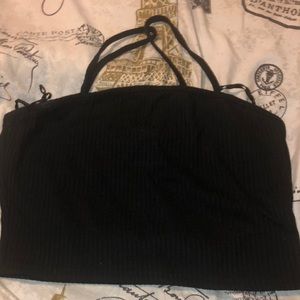 Black Crop Tank Top